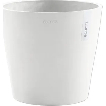 Květináč Květináč Ecopots Amsterdam plastový Ø 27,3 cm 30 x 30 x 25,4 cm bílý