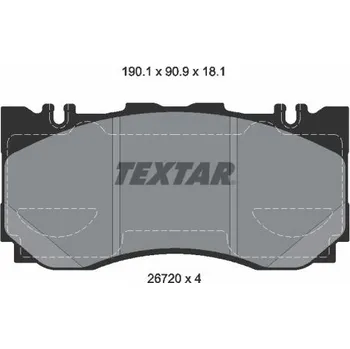 Brzdová destička Sada brzdových destiček, kotoučová brzda TEXTAR 2672001