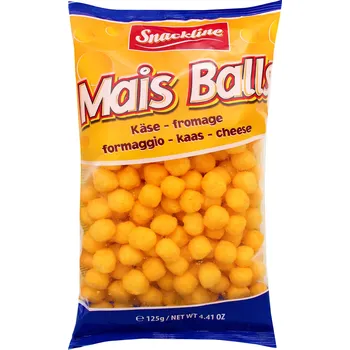 Chips Snackline Sýrové kukuřičné kuličky 125g - originál z Německa