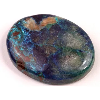 Přírodní kámen Kabošon Crystal Chrysocolla č.5343 (37x28x8mm)