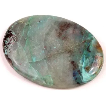 Přírodní kámen Kabošon Crystal Chrysocolla č.5346 (37x27x5mm)