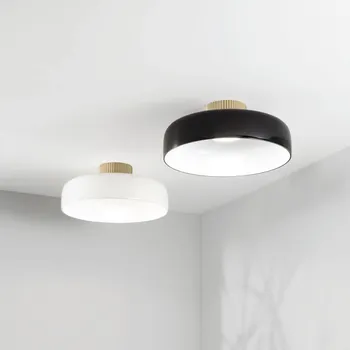 Fabas Luce LED stropní svítidlo Lunar, černé, sklo, Ø 42 cm, CCT, stmívatelné - Ø držák na strop 13 cm černá, matná zlatá 1 x 26 W LED - Doprava zdarma