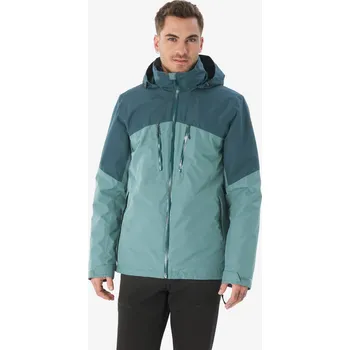 FORCLAZ Pánská turistická nepromokavá bunda 3v1 MH 500 Mountain 3XL MODRÁ|ZELENÁ