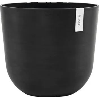Květináč Květináč Ecopots Oslo plastový Ø 42,6 cm 45 x 45 x 39,4 cm tmavě šedý