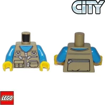 Stavebnice LEGO LEGO® Dílky na figurky LEGO Tělo potištěné / tmavě béžové / Torso CITY 973pb2912c01
