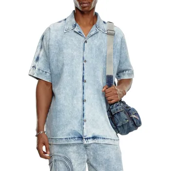 Pánská košile KOŠILE DIESEL D-NABIL-S SHIRT BLUE