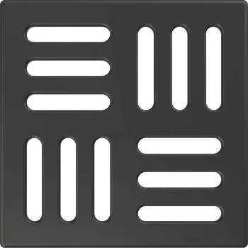 podlahová vpusť Alca MPV004-BLACK 102 x 102 mm černá
