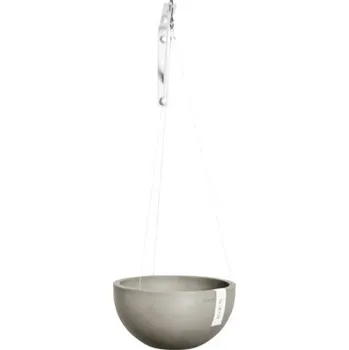 Květináč Květináč závěsný Ecopots plastový Ø 23,7 cm 26,7 x 26,7 x 12,8 cm hnědý