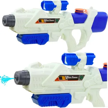 Modelovací hmota LEAN Toys Mechanicky pumpovaná vodní pistole, puška, bílá a modrá 600 ml