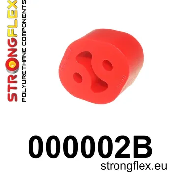 Silentblok nápravy 000002B: Strongflex Držák tlumiče výfuku 27mm 8mm