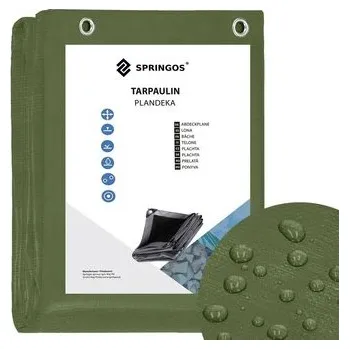 Krycí plachta Krycí plachta s oky 3x5 m, 120g PE, zelená SPRINGOS PROTECT