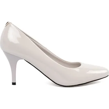 Dámské lodičky Exkluzívní dámské Jasnoszary lodičky na jehlovém podpatku 36