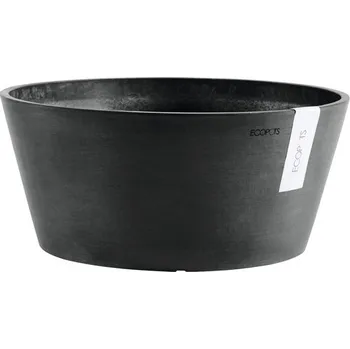 Květináč Výsadbová miska Ecopots Frankfurt plastová Ø 50 cm V 25 cm tmavě šedá