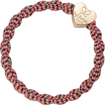 By Eloise London Metallic Gold Heart náramek / gumička do vlasů odstín berries pro ženy