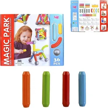 ostatní stavebnice _Ostatní 1_ Stavebnice magnetická 36 dílků v krabici 98427x
