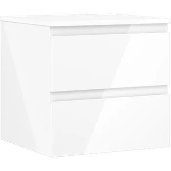 Koupelnový nábytek Mexen Orio koupelnová skříňka pod umyvadlo 50 cm s deskou, 2 zásuvky, bílý lesk - 91A10-05047-2-BFFC00 Koupelnové skříňky