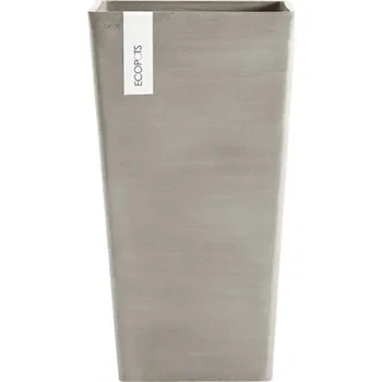 Váza Výsadbová váza Ecopots Rotterdam plastová 31 x 31 x 56 cm hnědošedá