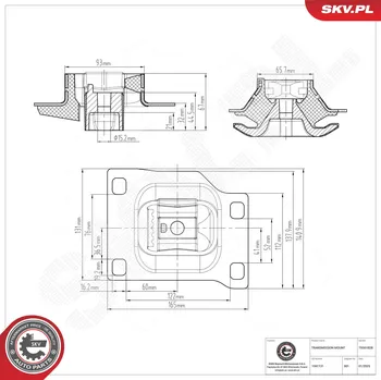 Zavěšení motoru Uložení, manuální převodovka ESEN SKV 75SKV828
