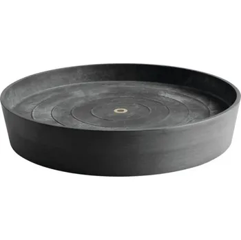 Květináč Miska pod květináč Ecopots s kolečky plastová Ø 49,3 cm x 51 x 10,1 cm tmavě šedá