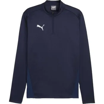Pánské triko Puma TEAMGOAL TRAINING 1/4 ZIP TOP XS Tmavě modrá, Bílá