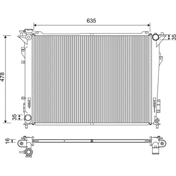 Chladič motoru Chladič, chlazení motoru VALEO 701209