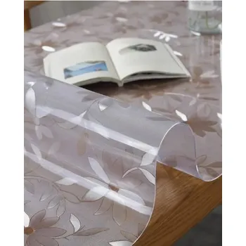 Stolování Mekke sklo Ubrus na stůl z měkkého skla 58x100 cm Fólie se vzorem květin