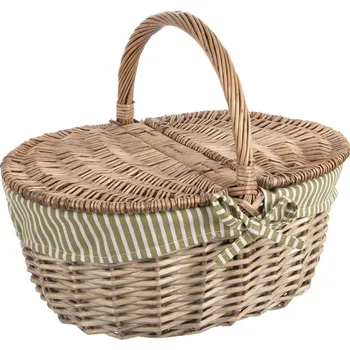 Piknikový koš Orion Piknikový koš s víkem a textilní vsadkou 42 x 34 x 32 cm