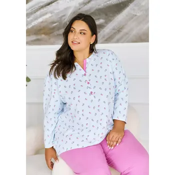 Pánské pyžamo Taro Yolanda 3462 dlouhé/r 2XL-4XL Z25/26 dámské pyžamo modrá 4XL