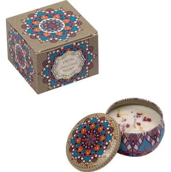 Svíčka Vonná svíčka ve skle 6 × 4 cm Květinová vůně citronová tráva Sójový vosk Vintage styl Ručně vyrobená Dekorace Dárek Svatební obřad