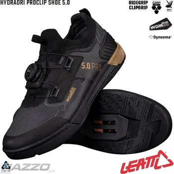 Pánské cyklistické tretry Boty na kolo Leatt MTB HydraDri 5.0 ProClip Shoe Black 9.5 US