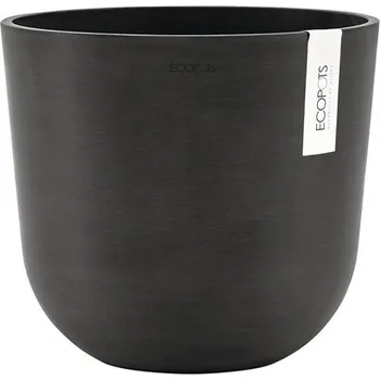 Květináč Výsadbový květináč Ecopots Oslo plastový Ø 25 cm V 21,8 cm tmavě šedý
