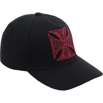 Kšiltovka West Coast Choppers Kšiltovka Red Cross Roundbill Snapback černá