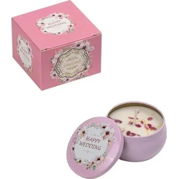 Svíčka Vonná svíčka ve skle 6 × 4 cm Květinová vůně Jasmín Sójový vosk Vintage ruční výroba Aromaterapie Dekorace Dárek Svatební obřad