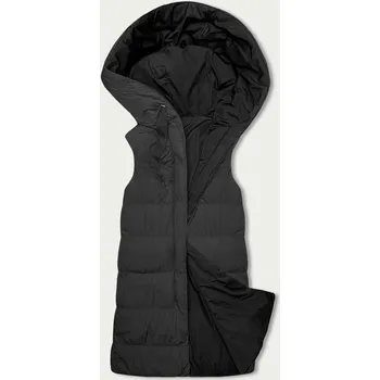 Dámská vesta Černá oversize vesta s kapucí MELYA MELODY, odstíny černé XL (42) i392_22394-53