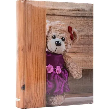 Fotoalbum Fotoalbum zasunovací B-46200SB Teddy 1 růžové, 10x15/200F, popisové pole