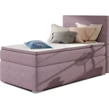 Postel Čalouněná jednolůžková postel ROCCO 90x200 Soro 65 fialová levá