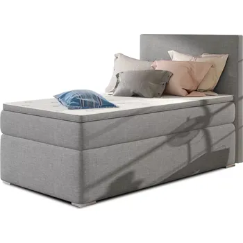 Postel Čalouněná jednolůžková postel ROCCO 90x200 Sawana 21 šedá pravá