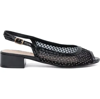 Dámské sandále Moderní černé dámské sandály Obcas 38