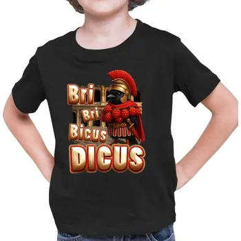 Žertovný předmět Bri Bri Bicus Dicus - pták s malinovým náhrdelníkem - Italian Brainrot - dětské tričko s potiskem- Tričkový.cz