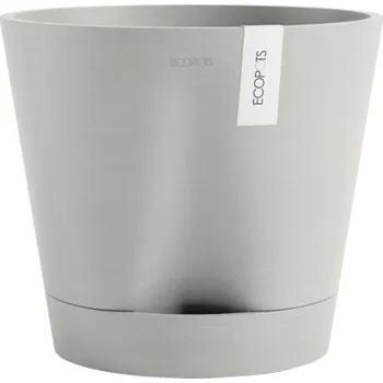 Květináč Květináč Ecopots Venice plastový Ø 27,7 cm 30 x 30 x 27,5 cm šedobílý