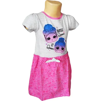 Dívčí šaty Eplusm Dívčí šaty L.O.L. boss queen Barva: Šedá, Velikost: 98