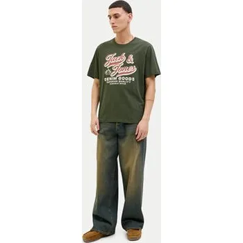 Pánské tričko Jack & Jones T-Shirt Logo 12279535 Zelená Standard Fit S
