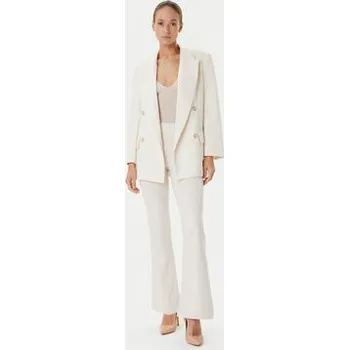 Guess Kalhoty z materiálu W5YB0I KCMU2 Écru Regular Fit XXL