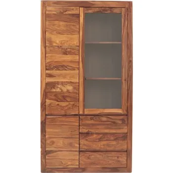 Knihovna Indický nábytek - Vitrína Tina 100x190x45 z masivu palisandr Only stain