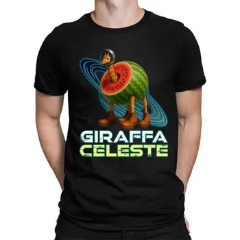 Žertovný předmět Giraffa celeste - Italian Brainrot - žirafa v melounu - pánské tričko s potiskem- Tričkový.cz
