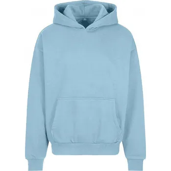 Pánská mikina Build Your Brand Vysokogramážová oversize mikina s velkou kapucí a klokaní kapsou 500 g/m Barva: Modrá jemná, Velikost: 5XL BY268