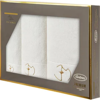 Ručník FROTÉ RUČNÍK EVA MINGE GAJA SADA 1KS 30X50 CM, 1KS 50X90 CM, 1KS 70X140 CM KRÉMOVÁ