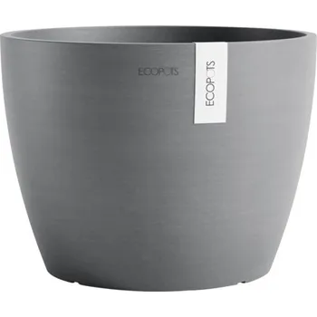 Květináč Květináč Ecopots Stockholm plastový Ø 28,7 cm 31 x 31 x 23,5 cm šedý