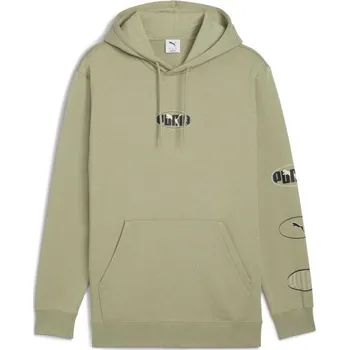 Pánské oblečení Pánská mikina Puma ESSENTIALS LOGO LAB EXEKUTION HOODIE S Khaki, Černá