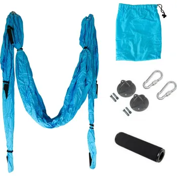 ACRA Závěs na Yogu s popruhy tyrkysový Aero Yoga (Aerojóga) tyrk